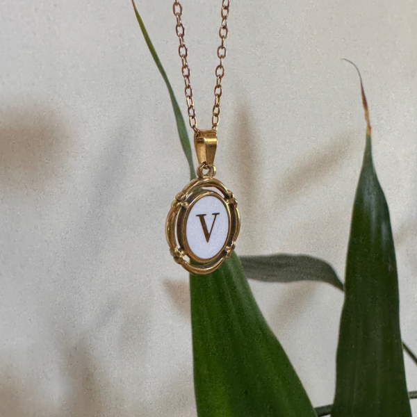 Stainless Steel Initial Necklaces