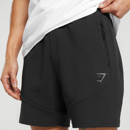 Gymshark - Interlock Tech 6" Shorts (Black)