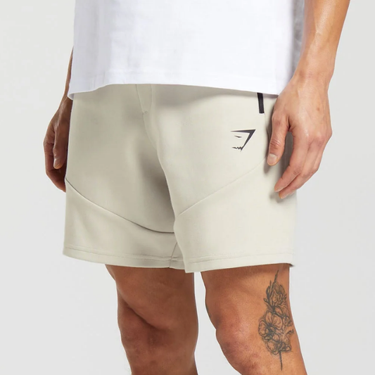 Gymshark - Interlock Tech 6" Shorts (Pebble Grey) - Slim Fit
